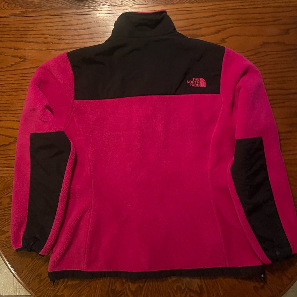 The North Face Women's Denali Jacket Razzle Pink/TNF Black Size XL - Picture 2 of 5
